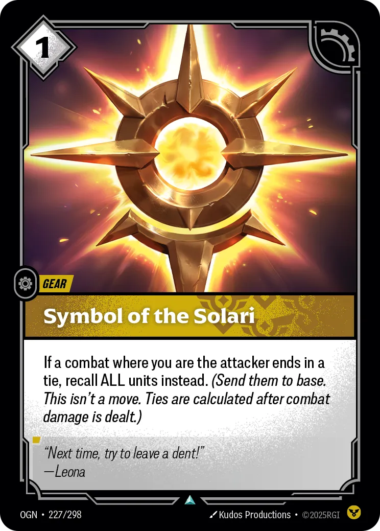 Symbol of the Solari (OGN-227/298) [Riftbound: Origins]