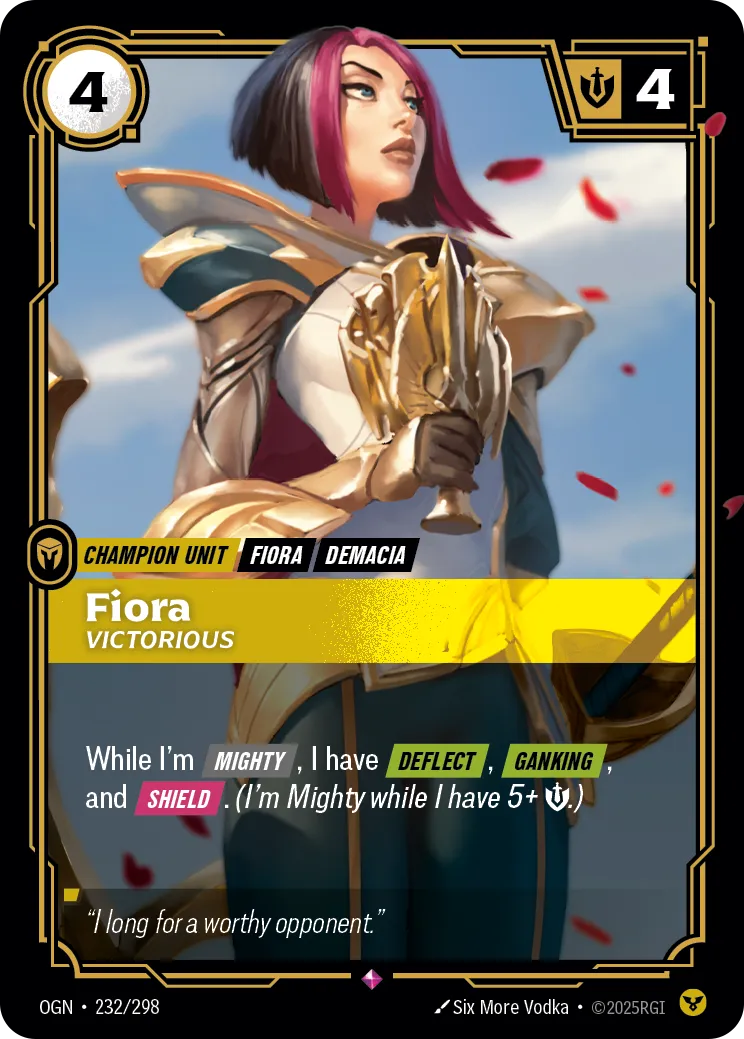 Fiora, Victorious (OGN-232/298) [Riftbound: Origins]