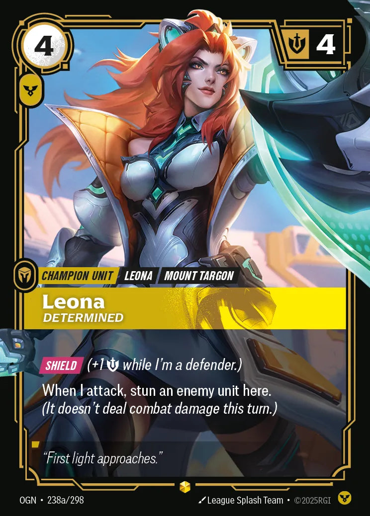 Leona, Determined (Alternate Art) (OGN-238a/298) [Riftbound: Origins]
