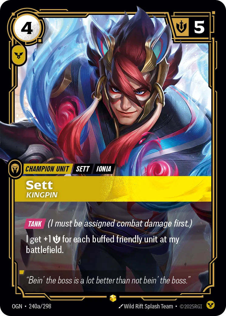 Sett, Kingpin (Alternate Art) (OGN-240a/298) [Riftbound: Origins]