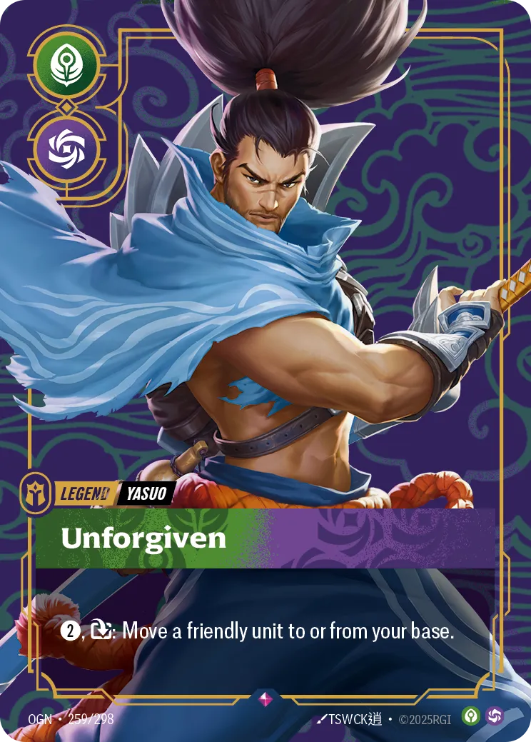 Yasuo, Unforgiven (OGN-259/298) [Riftbound: Origins]