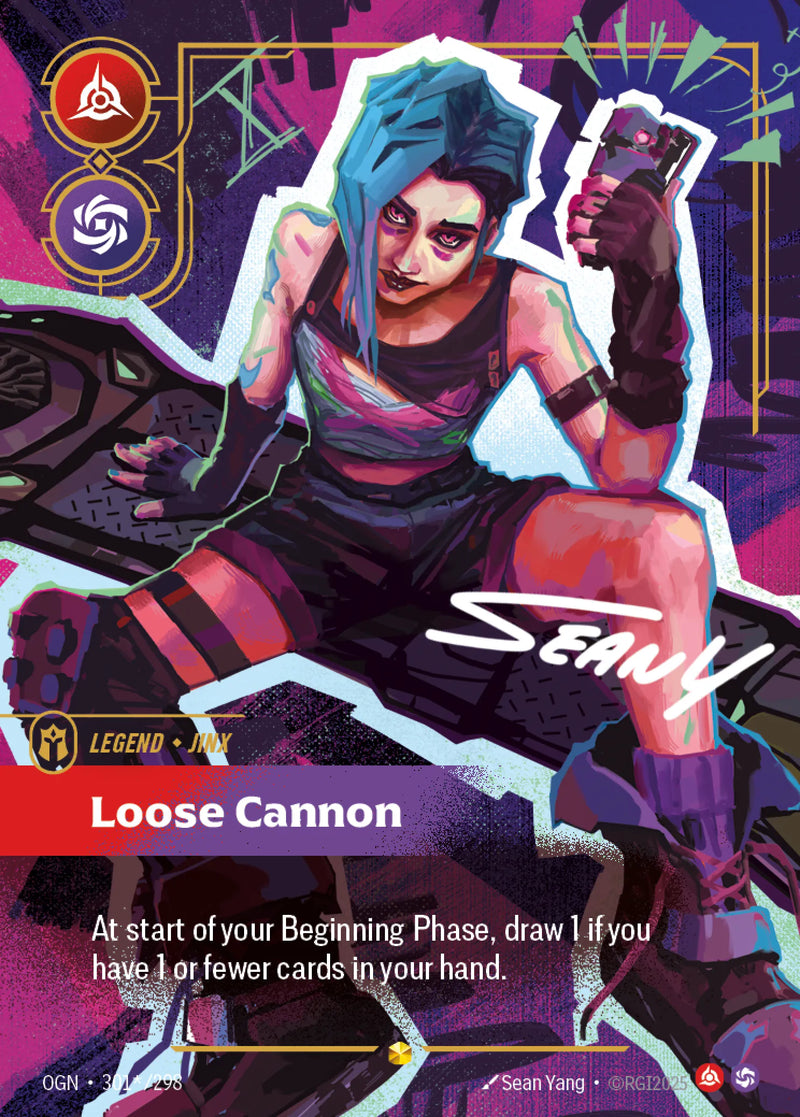 Jinx, Loose Cannon (Signature Overnumbered) (OGN-301*/298) [Riftbound: Origins]