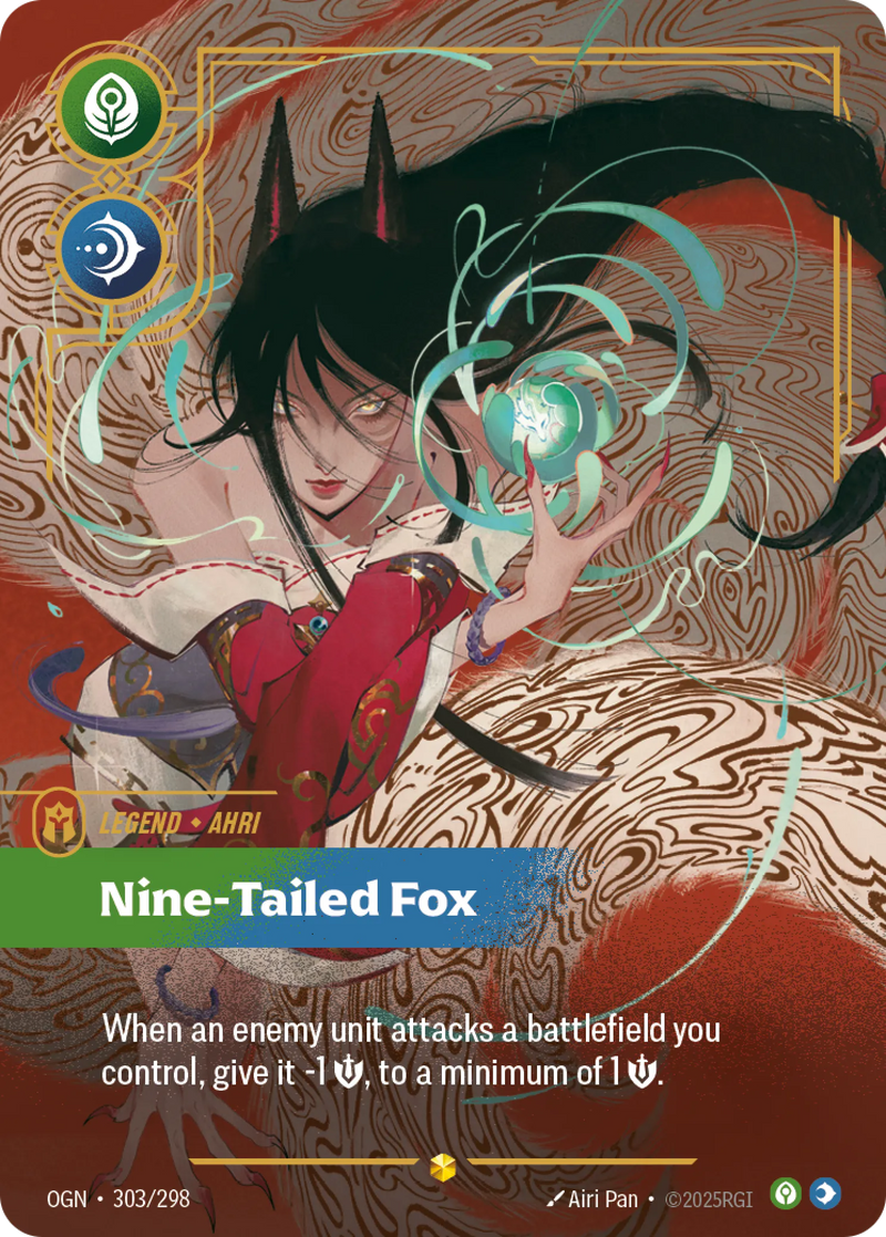 Ahri, Nine-Tailed Fox (Overnumbered) (OGN-303/298) [Riftbound: Origins]