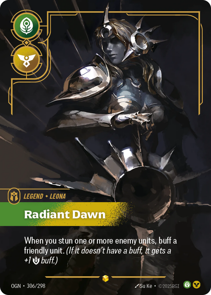 Leona, Radiant Dawn (Overnumbered) (OGN-306/298) [Riftbound: Origins]
