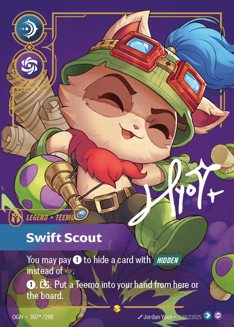 Teemo, Swift Scout (Signature Overnumbered) (OGN-307*/298) [Riftbound: Origins]