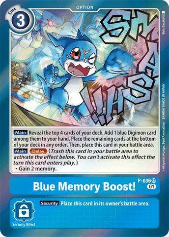 P-036 - Blue Memory Boost! (RB1) - Super Rare