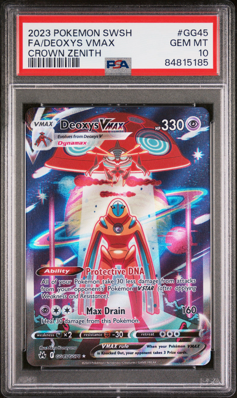 Deoxys VMAX - Crown Zenith GG45 - PSA 10