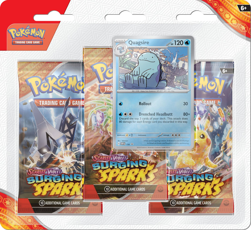 PKMN - Scarlet & Violet: Surging Sparks - 3-Pack Blister