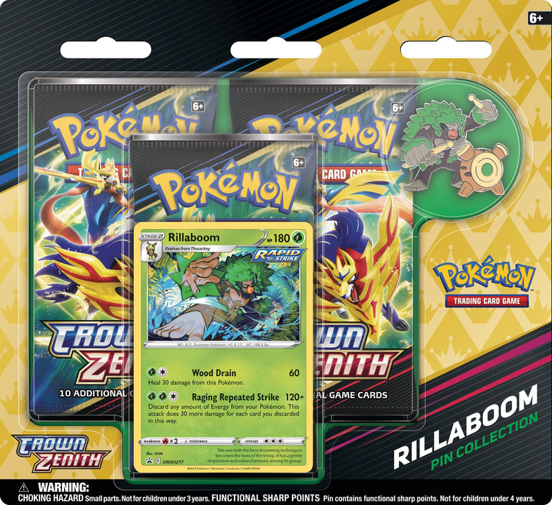 PKMN - CROWN ZENITH: RILLABOOM - PIN COLLECTION
