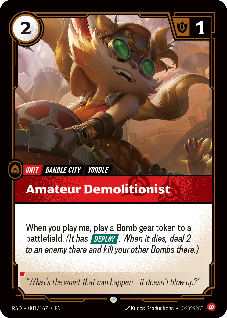 Amateur Demolitionist (RAD-001/167) [Riftbound: Radiance]