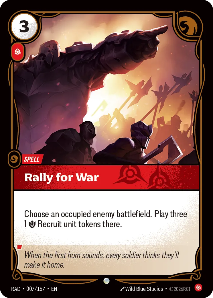 Rally for War (RAD-007/167) [Riftbound: Radiance]