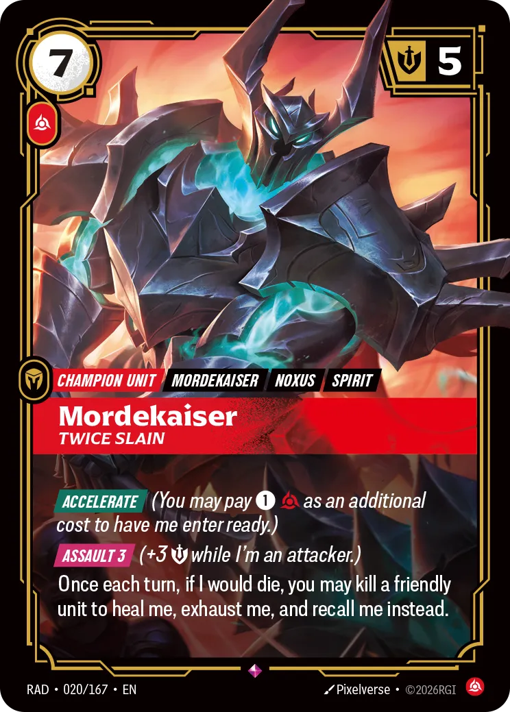 Mordekaiser, Twice Slain (RAD-020/167) [Riftbound: Radiance]