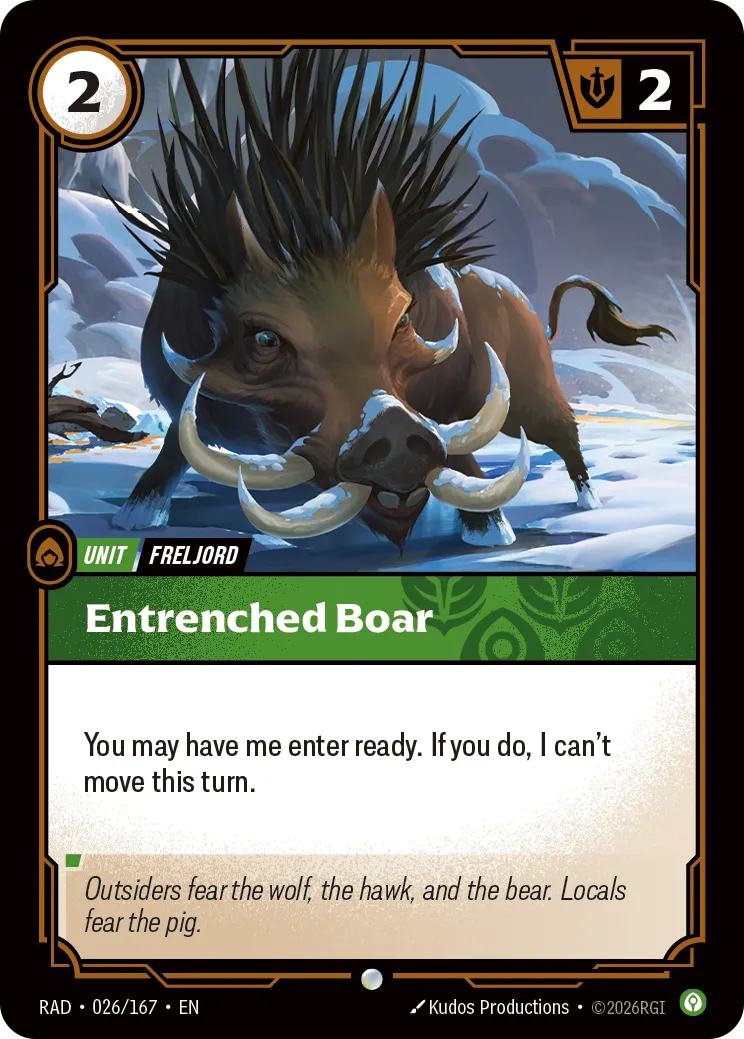 Entrenched Boar (RAD-026/167) [Riftbound: Radiance]
