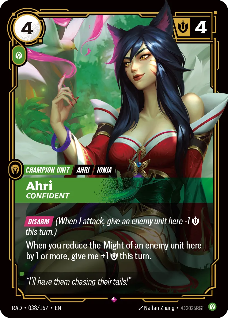 Ahri, Confident (RAD-038/167) [Riftbound: Radiance]