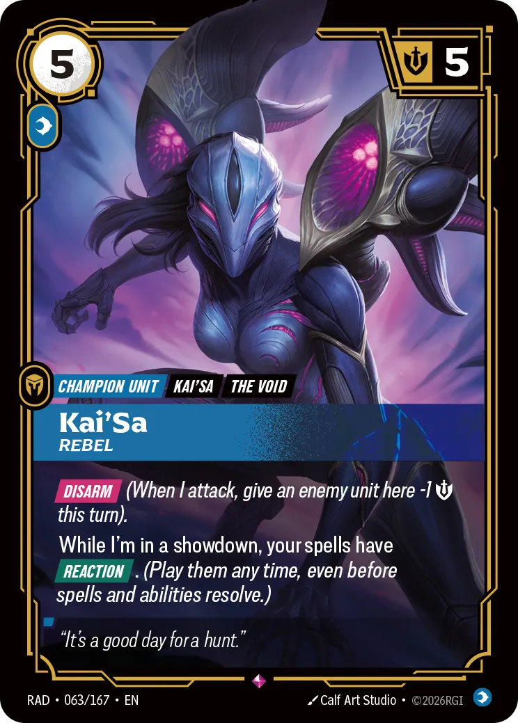 Kai'Sa, Rebel (RAD-063/167) [Riftbound: Radiance]