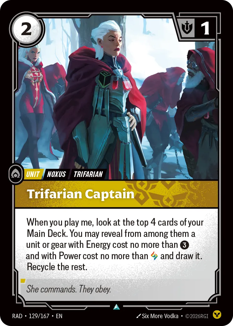 Trifarian Captain (RAD-129/167) [Riftbound: Radiance]