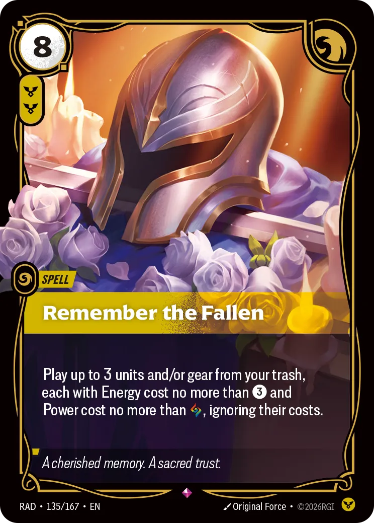 Remember the Fallen (RAD-135/167) [Riftbound: Radiance]