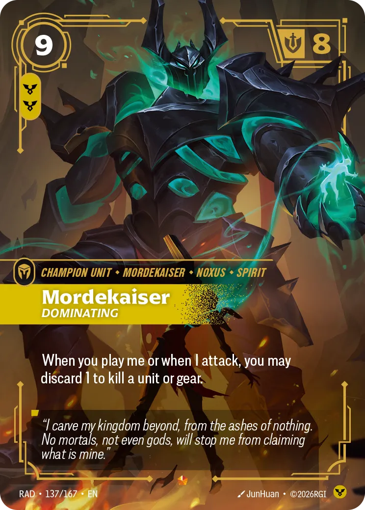Mordekaiser, Dominating (RAD-137/167) [Riftbound: Radiance]