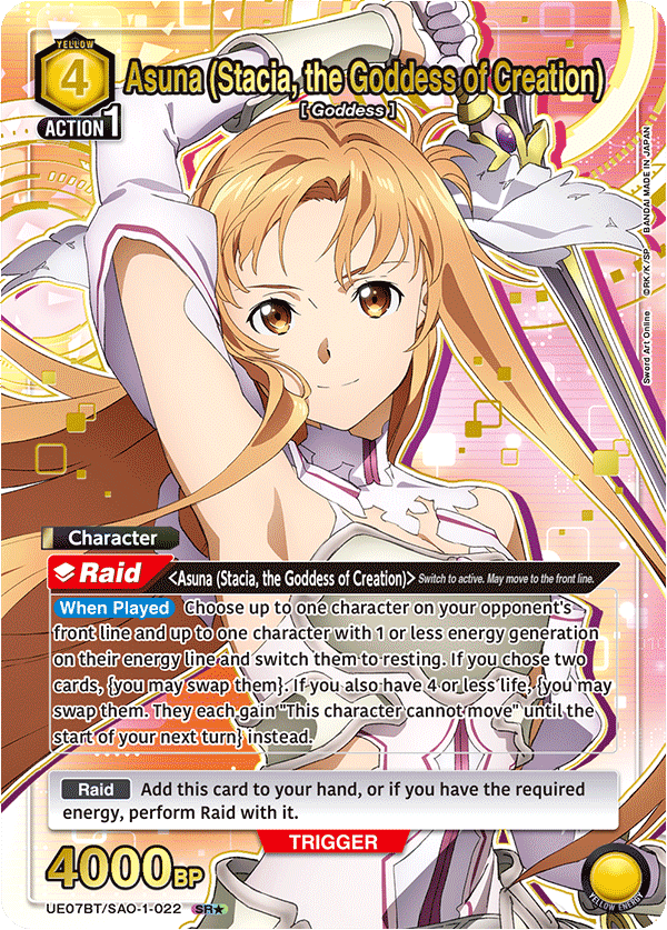 Asuna (Stacia, the Goddess of Creation) [UE07BT/SAO-1-022] (SR*)