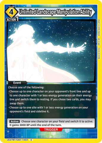 Unlimited Landscape Manipulation Ability [UE07BT/SAO-1-033] (C)