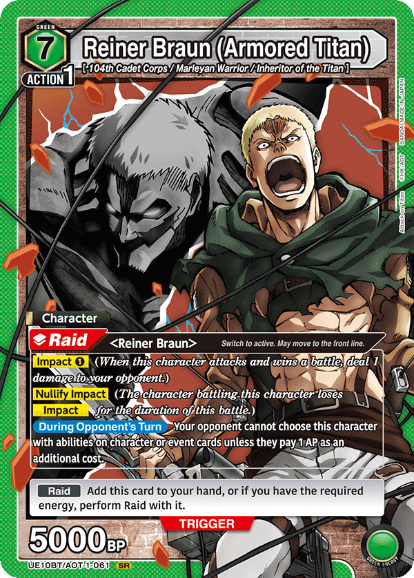 Reiner Braun (Armored Titan) [UE10BT/AOT-1-061] (SR)