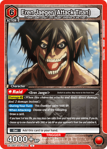 Eren Jaeger (Attack Titan) [UE10BT/AOT-1-093] (U)