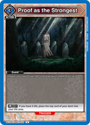 Proof as the Strongest [UE11BT/RNK-1-031] (U)