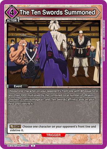The Ten Swords Summoned [UE11BT/RNK-1-066] (U)