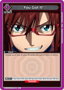 You Got It! [UE15BT/EVA-1-064] (U)