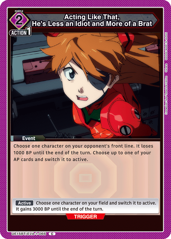Acting Like That, He's Less an Idiot and More of a Brat [UE15BT/EVA-1-066] (C)