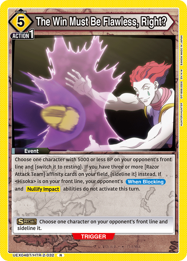 The Win Must Be Flawless, Right? [UEX04BT/HTR-2-032] (R)