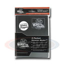 Monster Binder Protectors 4 Pocket - Black w/ White Pages