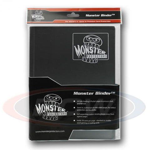 Monster Binder Protectors 9 Pocket - Black