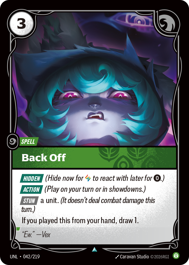 Back Off (UNL-042/219) [Riftbound: Unleashed]
