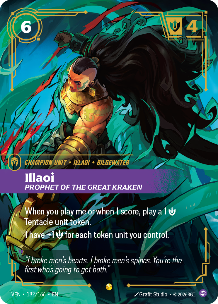 Illaoi, Prophet of the Great Kraken (Overnumbered) (VEN-182/166) [Riftbound: Vendetta]