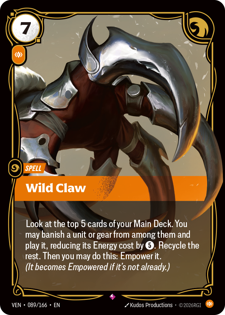 Wild Claw (VEN-089/166) [Riftbound: Vendetta]