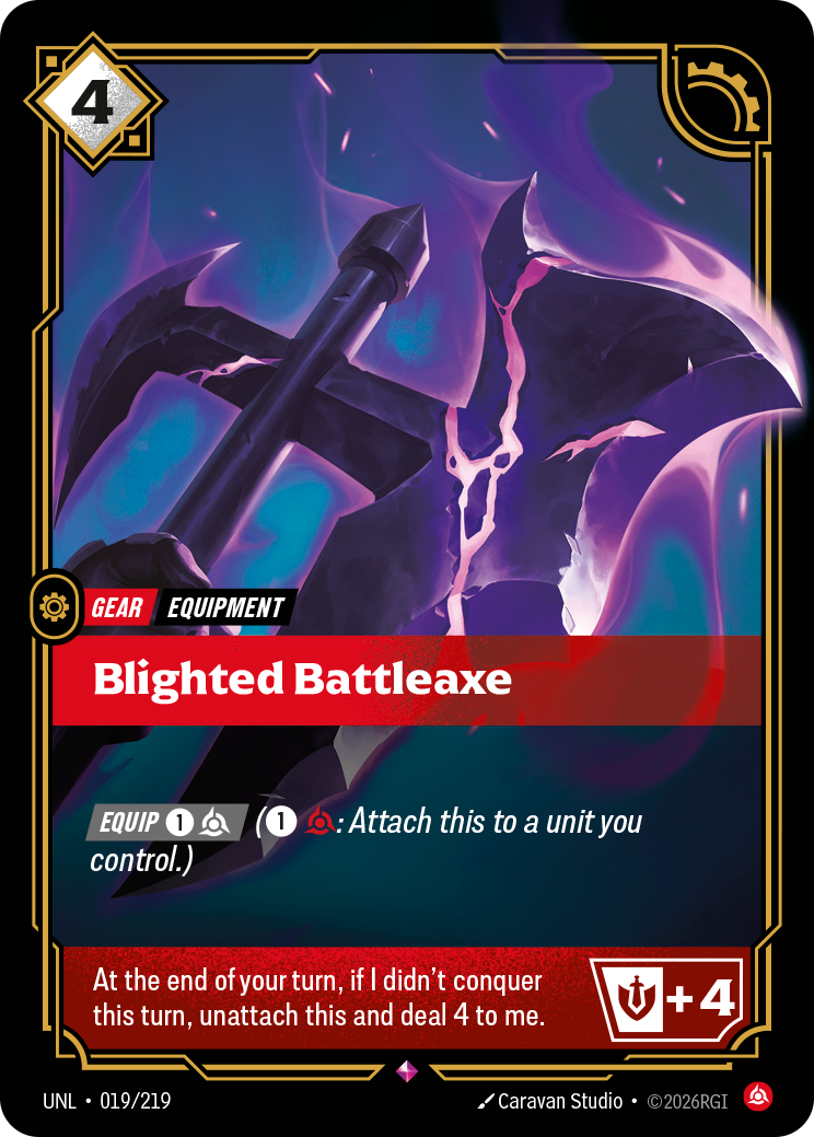 Blighted Battleaxe (UNL-019/219) [Riftbound: Unleashed]