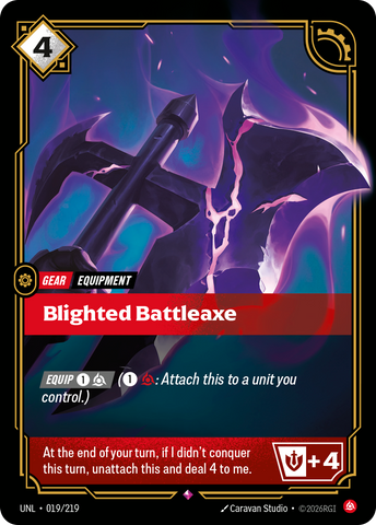 Blighted Battleaxe (UNL-019/219) [Riftbound: Unleashed]