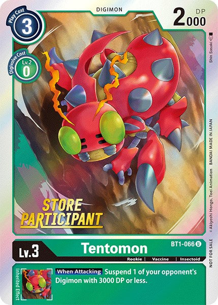 Tentomon [BT1-066] (Store Participant) [Release Special Booster Promos]