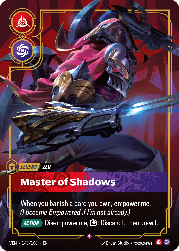 Zed - Master of Shadows (VEN-143/166) [Riftbound: Vendetta]