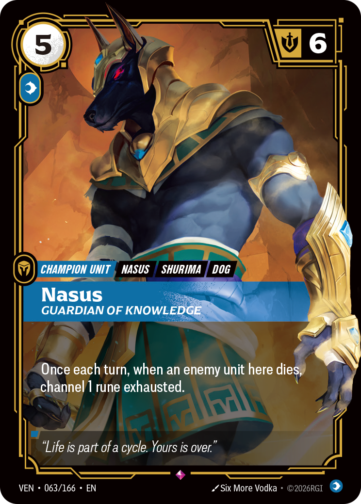 Nasus, Guardian of Knowledge (VEN-063/166) [Riftbound: Vendetta]