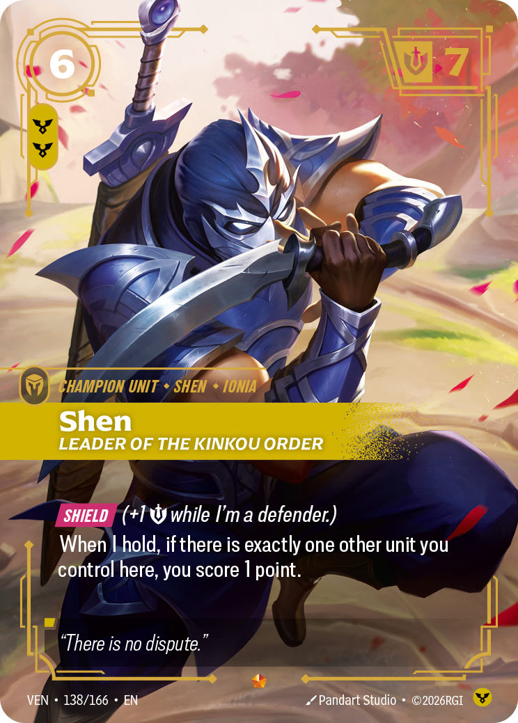 Shen, Leader of the Kinkou Order (VEN-138/166) [Riftbound: Vendetta]