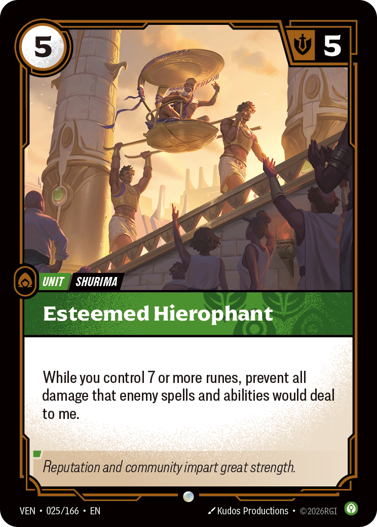 Esteemed Hierophant (VEN-025/166) [Riftbound: Vendetta]