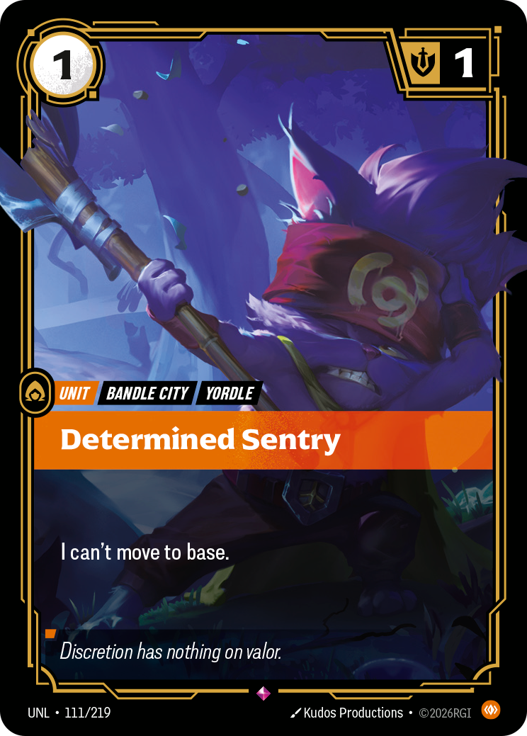 Determined Sentry (UNL-111/219) [Riftbound: Unleashed]