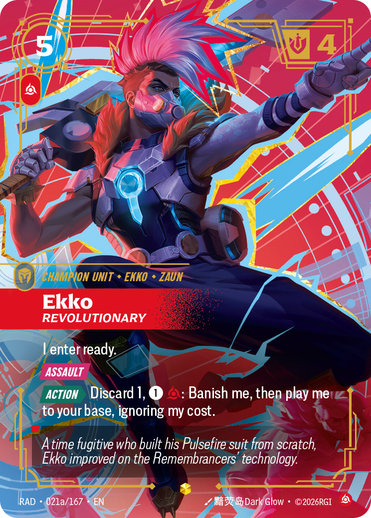 Ekko, Revolutionary (Alternate Art) (RAD-021a/167) [Riftbound: Radiance]
