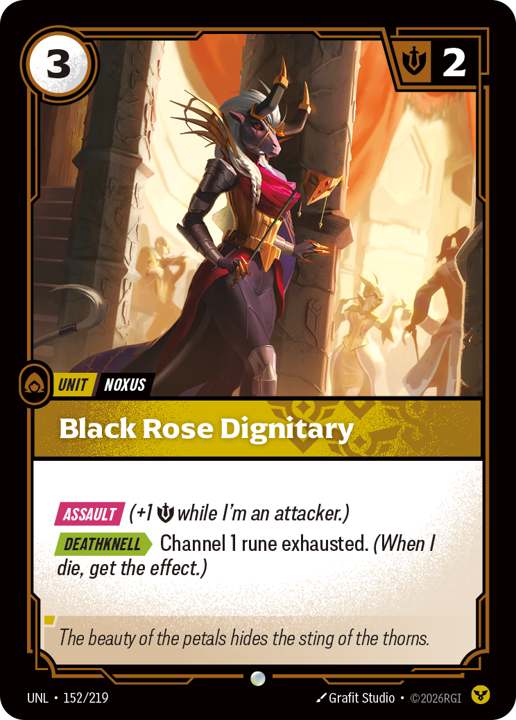 Black Rose Dignitary (UNL-152/219) [Riftbound: Unleashed]