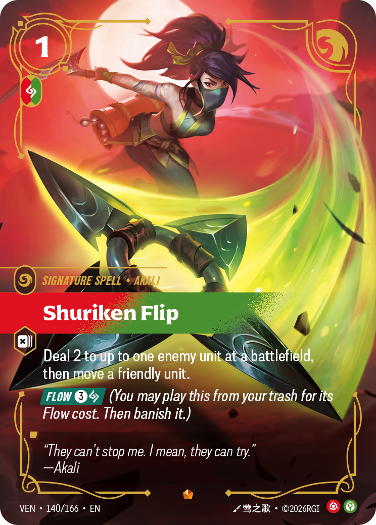 Shuriken Flip (VEN-140/166) [Riftbound: Vendetta]