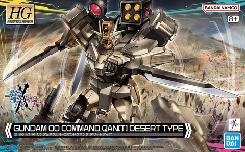 Bandai - Mobile Suit: Gundam Build Metaverse - 00 Qan[T] Desert Type Gundam - 1/144 High Grade Model Kit