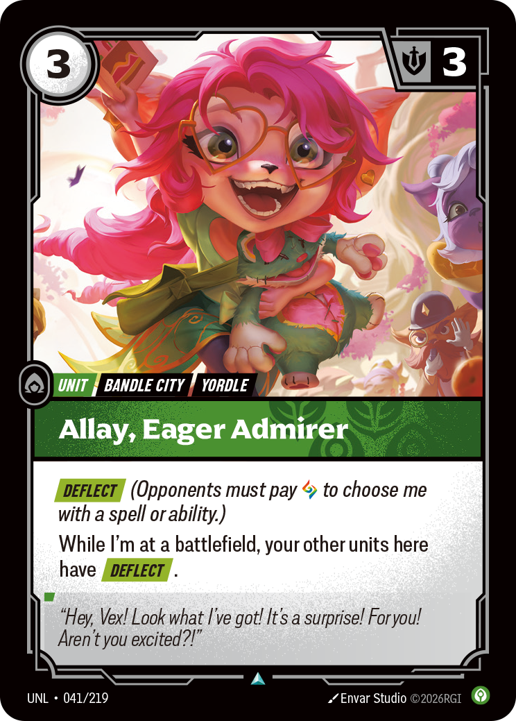 Allay, Eager Admirer (UNL-041/219) [Riftbound: Unleashed]