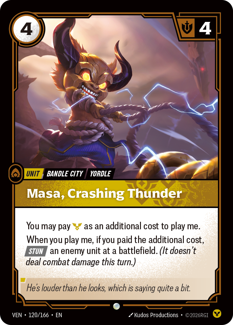 Masa, Crashing Thunder (VEN-120/166) [Riftbound: Vendetta]